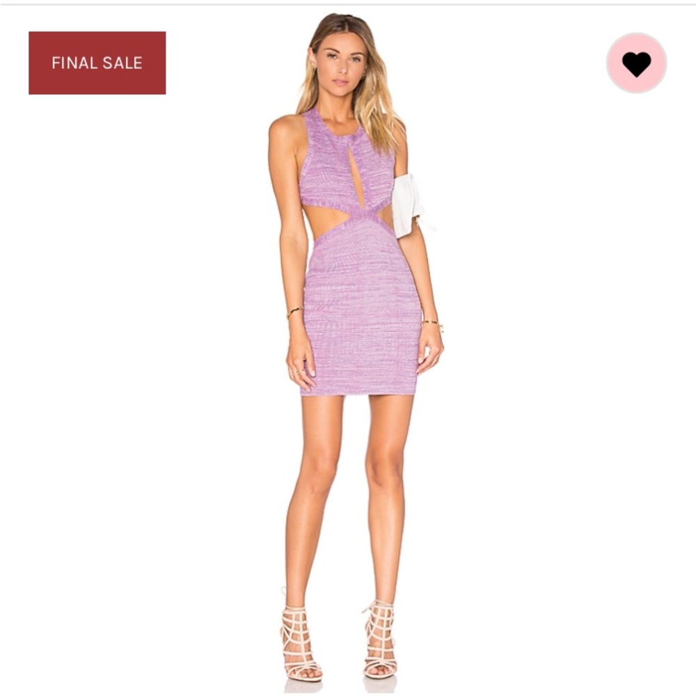 NBD Purple Bodycon Cutout Dress